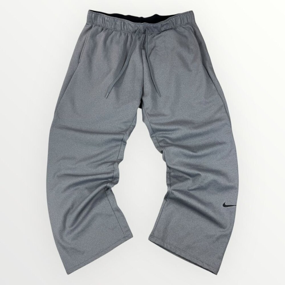 Nike Mens Fleece Lined Sweatpants Grey Athletic Outdoor Pants Workout XL